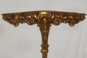 Intagliato Dorata Console Muro Base Consolle IN Legno Tavolo da Parete Oro - Foto 1 di 19
