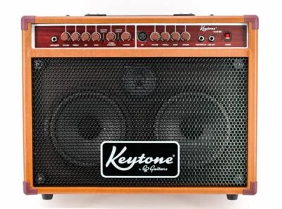 Keytone KAG-80 Acoustic Amp Akustik Verstärker mit Mikrofon Eingang Brown - Bild 1 von 4