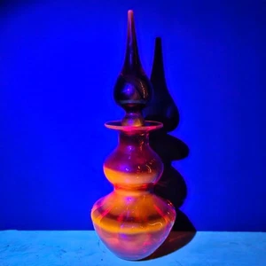 Vintage MCM Rainbow Amberina Art Glass Decanter - Picture 1 of 9