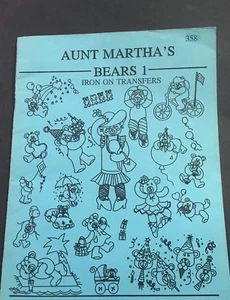 Aunt Martha's BEARS 1 Iron-On Transfer Patterns Booklet #358 23 Patterns - Picture 1 of 12