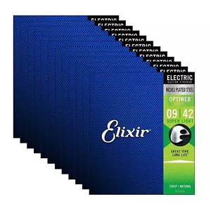 Elixir 19002 Nickel Plated Steel Electric Guitar Strings Super Light (9-42) 12 - Picture 1 of 4