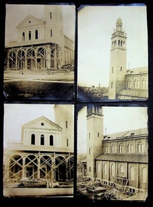 1910 Dayton Ohio Iglesia Desconocida Se Construye Lote 4 Fotos Louis Lott Arquitecto - Imagen 1 de 2