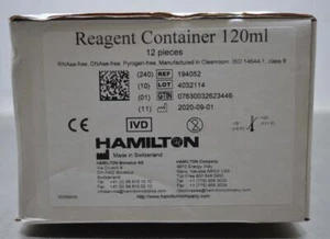 Hamilton 120 mL Reagent Container Model 194052 + Box of 12 + - Picture 1 of 1