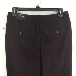 Worthington Dress Pants Womens Size 6S NEW Burgundy Black Modern Fit Trouser Leg - Picture 1 of 8