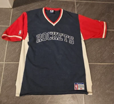 CAMISA OFICIAL DE TIRO DE COLECCIÓN DE LOS 90 CAMPEÓN HOUSTON ROCKETS NBA TALLA XL Foto 1 de 4
