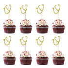 Nurse Stethoscope Cupcake Picks for Hospital Theme Party Decor (24pcs)-GL