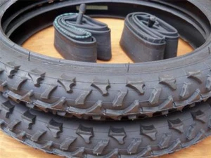 Kids Bicycle Tires and Tubes 16x1.75 Fits 1.75 16x1.95 2.125 Black 16" bike - Picture 1 of 3