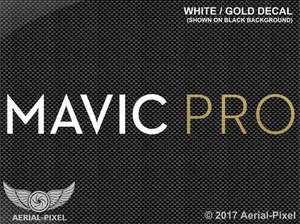 DJI Mavic Pro finestra bianco e oro / custodia adesivo decalcomania FPV quadricottero drone UAV - Foto 1 di 3
