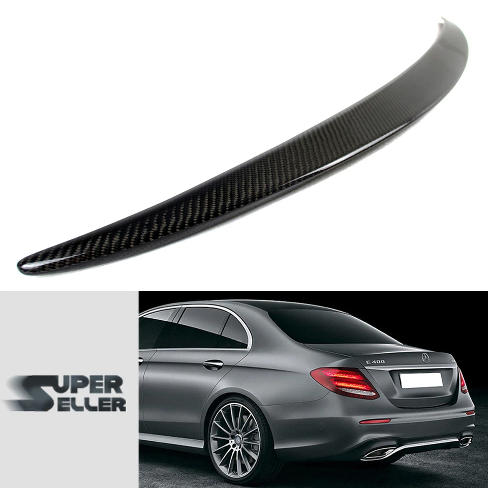 Fit For Mercedes Benz E-Class W213 Sedan OE Trunk Spoiler E400 E300 2023 Carbon - Image 1 of 1