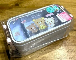 Rilakkuma Lunch box 2-point lock 2-tier 10.14 oz x2 San-X - Picture 1 of 4