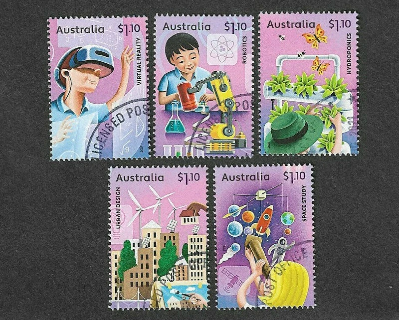 Australia-Full Steam Ahead 2021 Set fu/cto-set engomado Foto 1 de 1