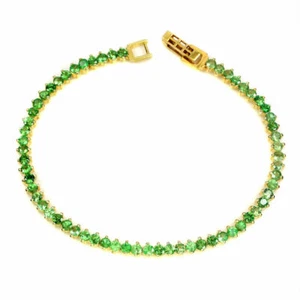 SHOLA Echt Natürlicher Grün Tsavorit / Tsavolith Granat Armband B104 - Picture 1 of 3