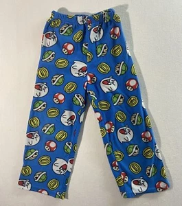 Super Mario Cart Pajama Pants Boys Size 6 Blue Graphic Print Ghost Turtle Mush - Picture 1 of 5