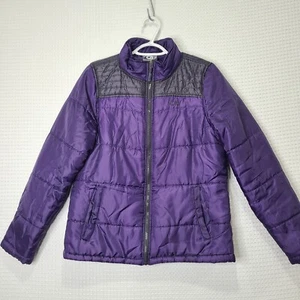 EUC CB Sports Womens Medium Purple Insulated Puffer Coat Warm Zip Up - Picture 1 of 13