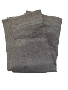 HOTEL COLLECTION 100% LINEN Pillow Sham Gray Stitched Flange - Picture 1 of 3