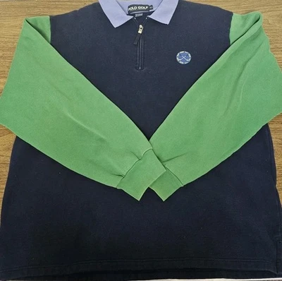 De Colección Polo Golf Para Hombre Pullover Bloques de Color Polo Suéter XLarge Azul Verde  Foto 1 de 4