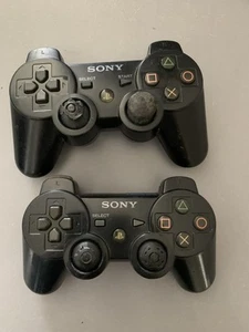 Sony PS3 Playstation 3 DualShock 3 Sixaxis Controllers Bundle x2 - UNTESTED - Picture 1 of 6