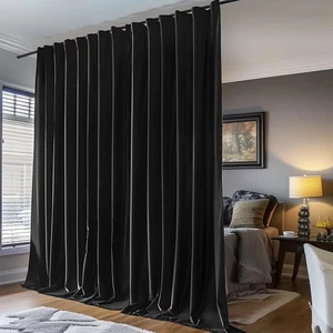 Sliding Door Curtains for Privacy, Room Divider Curtains for Ceiling Track wi... - Bild 1 von 7