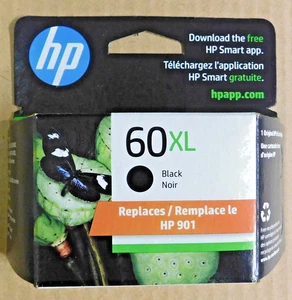 NEW Genuine HP 60XL CC641WN Black Printer Ink Cartridge OEM Sealed Exp Aug 2024 - Zdjęcie 1 z 1
