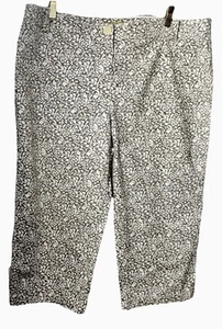 sigrid olsen linen capri pants Green & White Floral Size 16 Nature - Picture 1 of 13