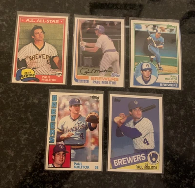 LOTE DE TARJETAS PAUL MOLITOR (TODOS LOS TOPPS).............5 DIFERENTES Foto 1 de 2