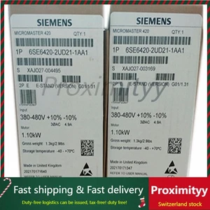 New Siemens 6SE6420-2UD21-1AA1 MICROMASTER420 without filter 6SE6 420-2UD21-1AA1 - Bild 1 von 2