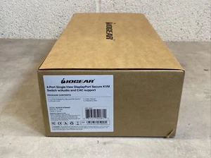 IOGEAR 4-Port Single View DisplayPort Secure KVM Switch w/Audio and CAC Support - Picture 1 of 12