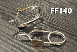 Hackle Pliers  Set of 2 English Style with side finger pads  - Large FF140 - Picture 1 of 1