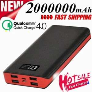 2000000mAh Power Bank 4 USB Fast Charger Battery Pack Portable for Mobile Phone - Picture 1 of 14