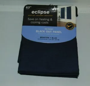 Eclipse Black Out Panel Rod Pocket Blue - Picture 1 of 2