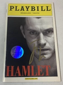 Oktober 2009 Playbill ~ HAMLET ~ Opening Night ~ SIGNIERT von JUDE LAW - Bild 1 von 2