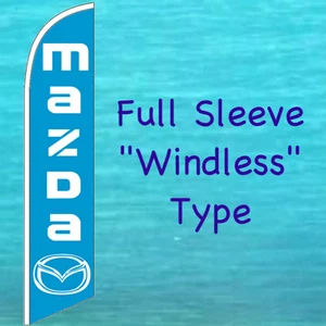 MAZDA BANDERA DE PLUMAS SIN VIENTO Alto Curvado Top Swooper Flutter Banner Letrero - Imagen 1 de 5