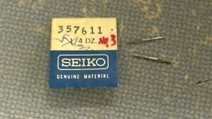 2 x New Old Stock Seiko 357611 Wristwatch Winding Stem Lot - Watchmaker Parts