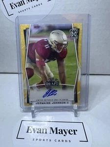 2022 Leaf Draft Jermaine Johnson ii Rookie Auto Honey Comb /75 - Picture 1 of 2