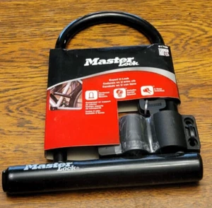Master Lock 8170D 8"x 6-1/8" Steel U-Lock Key Bike Bicycle Lock - Picture 1 of 9