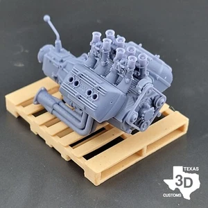 Weber IDA Ardun Flathead V8 model engine resin 3D printed 1:24-1:8 scale - Picture 1 of 3
