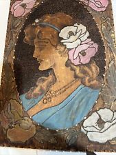 Pyrography Gibson Woman Portrait Wood Burning Etching Portrait Victorian