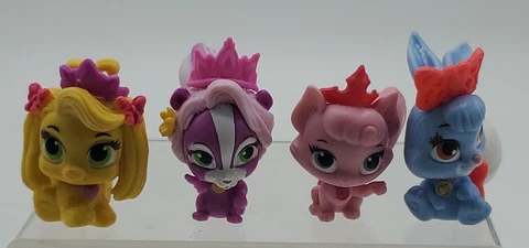 4 Lot of Disney Princess Palace Pets Mini Figures Cake Toppers Kitty Summer Cover