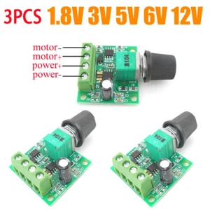 3x Drehzahlregler Spannungsregler für Gleichstrommotoren Lüfter Regler 1,8V-12V - Bild 1 von 5