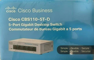 Cisco - CBS110-5T-D-NA - 5-Port Gigabit Desktop Switch - Picture 1 of 6