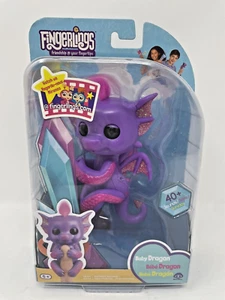 WowWee Fingerlings Kaylin Interactive Baby Dragon Purple Pink Glitter - Picture 1 of 12
