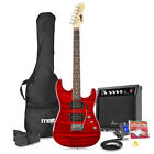 MAX 173.250 GigKit Electric Quilted Top Guitar Pack - Dark Red