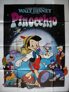 PINOCCHIO Affiche Cinéma Originale PLIEE 160 x 120 cm Movie Poster DISNEY - Imagen 1 de 1