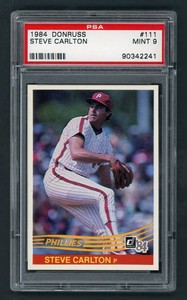 1984 Donruss #111 Steve Carlton PSA 9