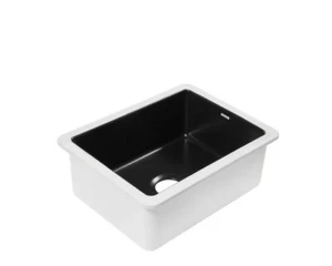 SINKOLOGY Eden 23 in. Undermount Single Bowl Matte Black Fireclay Kitchen Sink - Picture 1 of 6