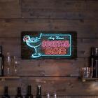 Personalised Bar Sign for Home Bar Neon Cocktail Style Metal Plaques - MSBR-07
