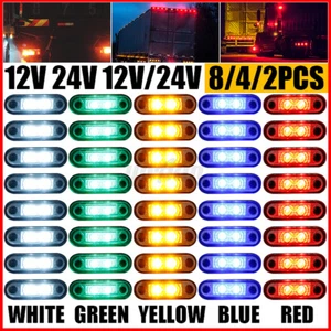 12-24V 2/4/8x Flush Fit Side LED Marker Light For KELSA BAR Truck Trailer Van - Picture 1 of 1