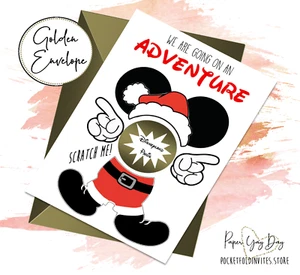 Scratch & Reveal Surprise Trip Card. Travel Card. Disneyland Holiday Card. - Picture 1 of 6
