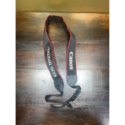 Correa para cámara digital Canon EOS cuello hombro eslinga negra roja ajustable Foto 1 de 3
