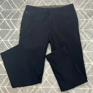 MEYER Exclusive ROMA Pants Trousers Luxury Chinos Mens 36X32 Navy Straight Leg - Picture 1 of 11